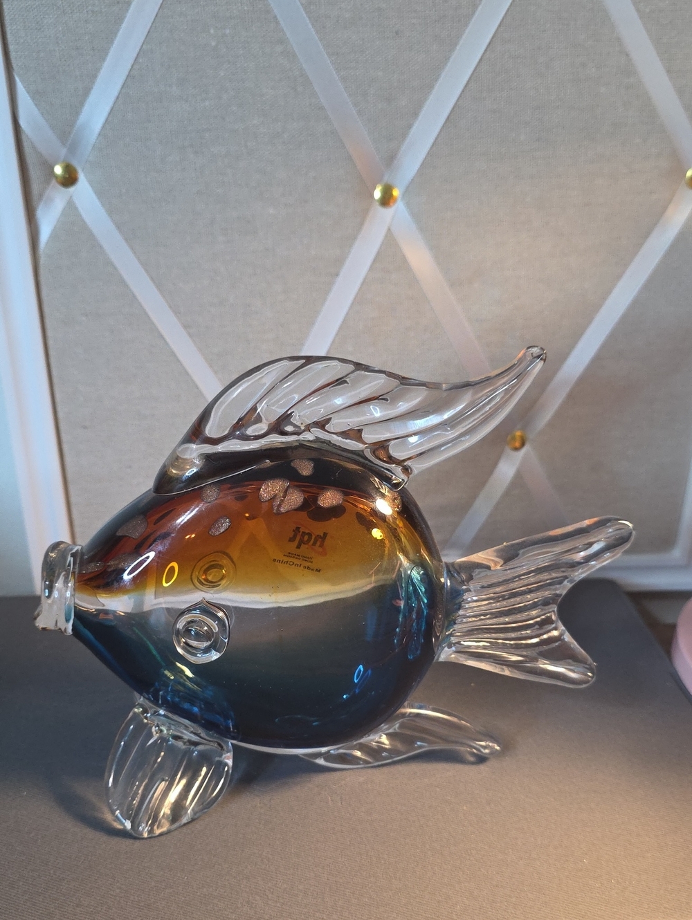 Sassified Boutique Nwt Blown Glass Decorative Fish Figurine - Multicolor